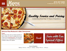 Tablet Screenshot of moorepizza.com